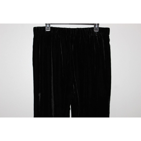 J. Crew Velvet Peyton Pull-On Pants Black Stretch Womens Size 14T 14 Tall H14624 - Picture 8 of 11